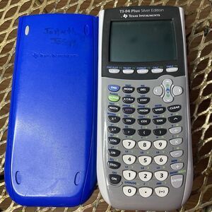 Texas Instruments TI-84 Plus Silver Edition Blue Graphing Calculator With Cover
